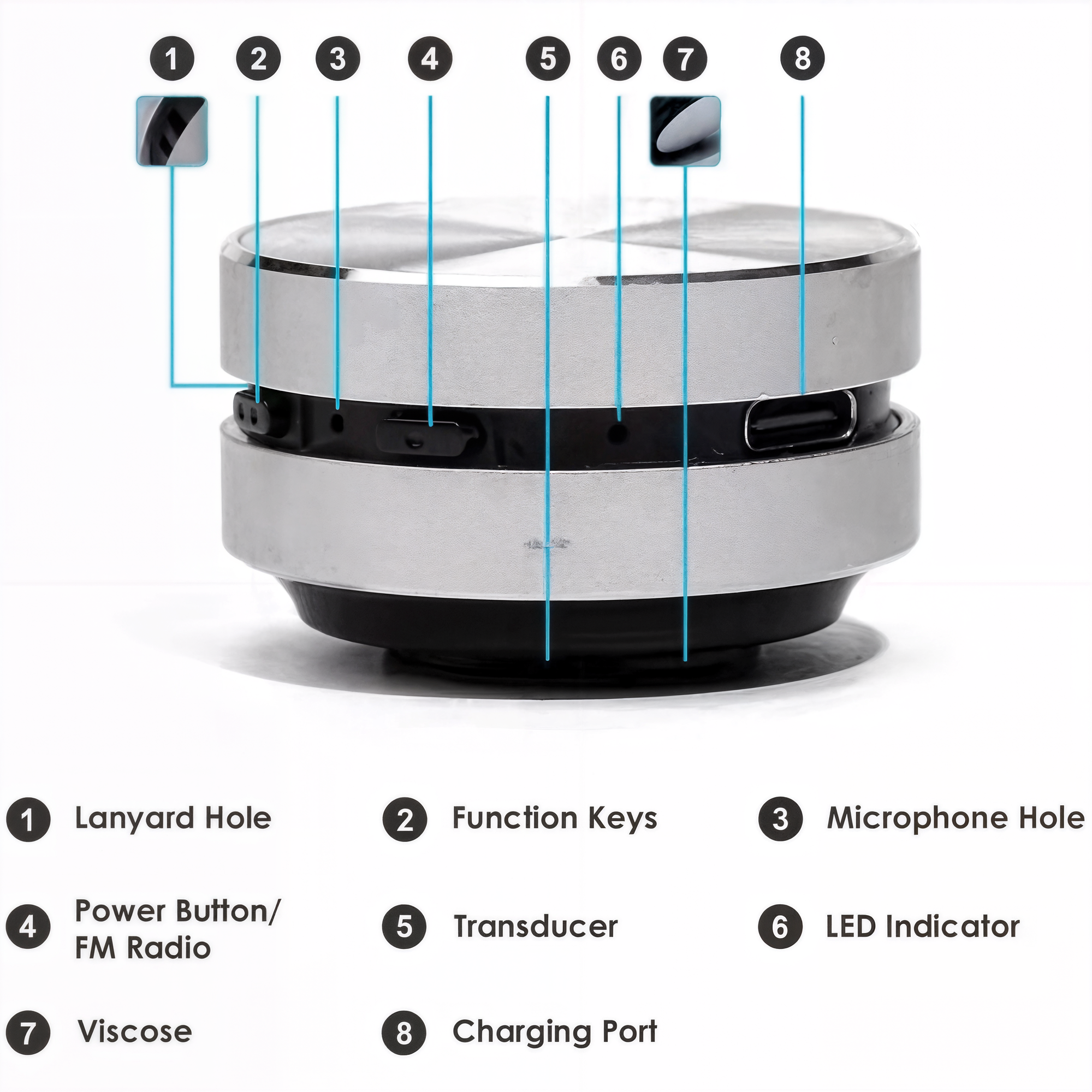 Magnetic Bone Conduction Mini  Speaker